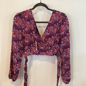 Ditsy floral crop top NTW
